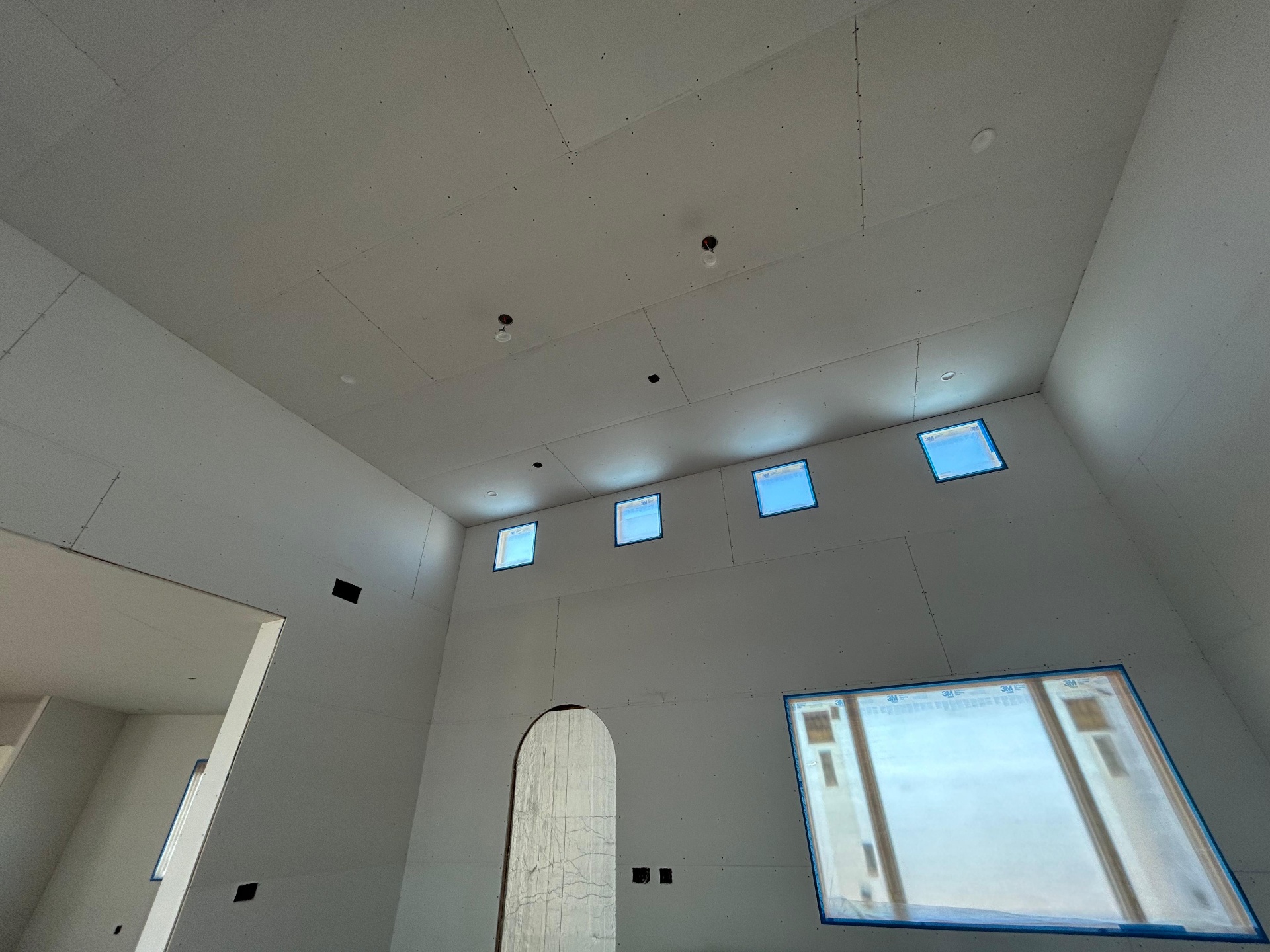 After ceiling drywall installation