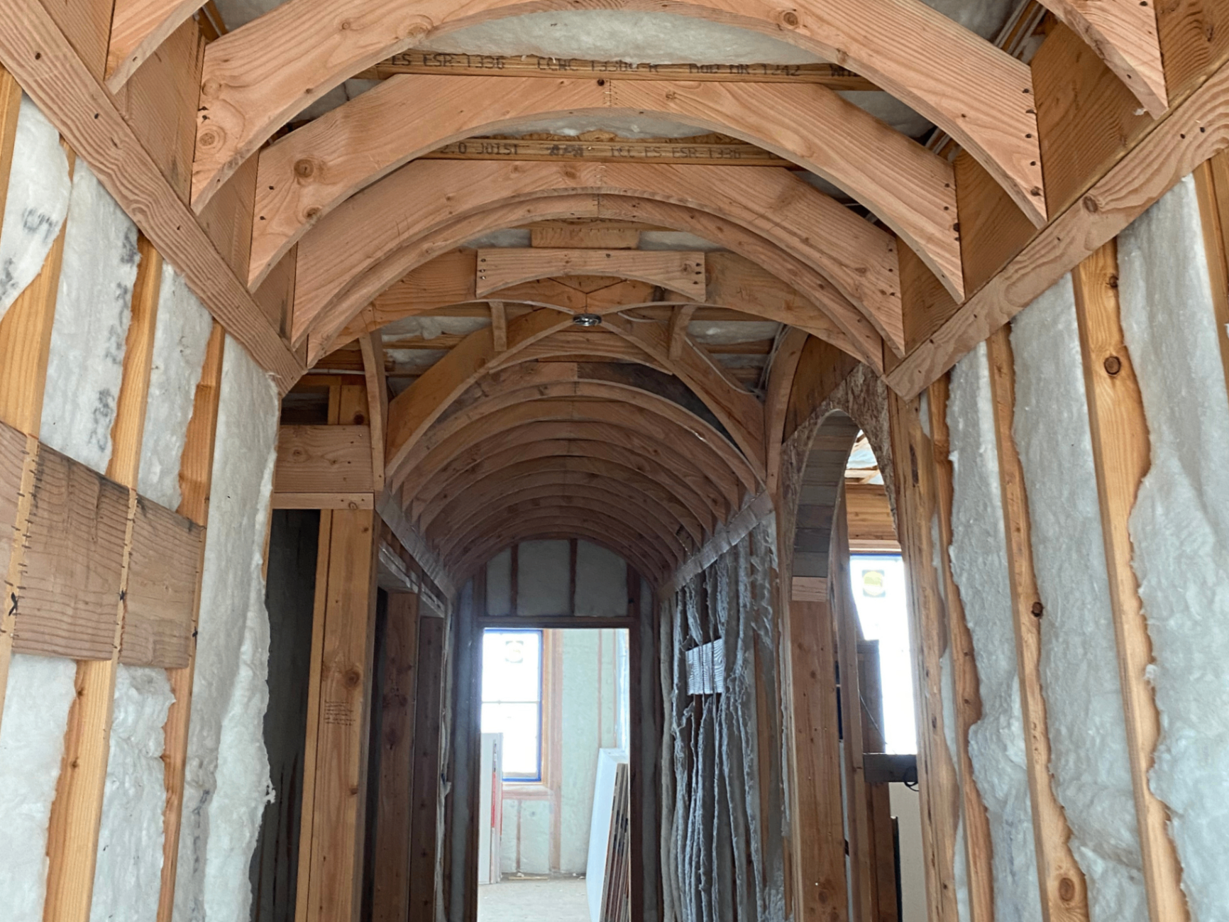 Before hall drywall installation