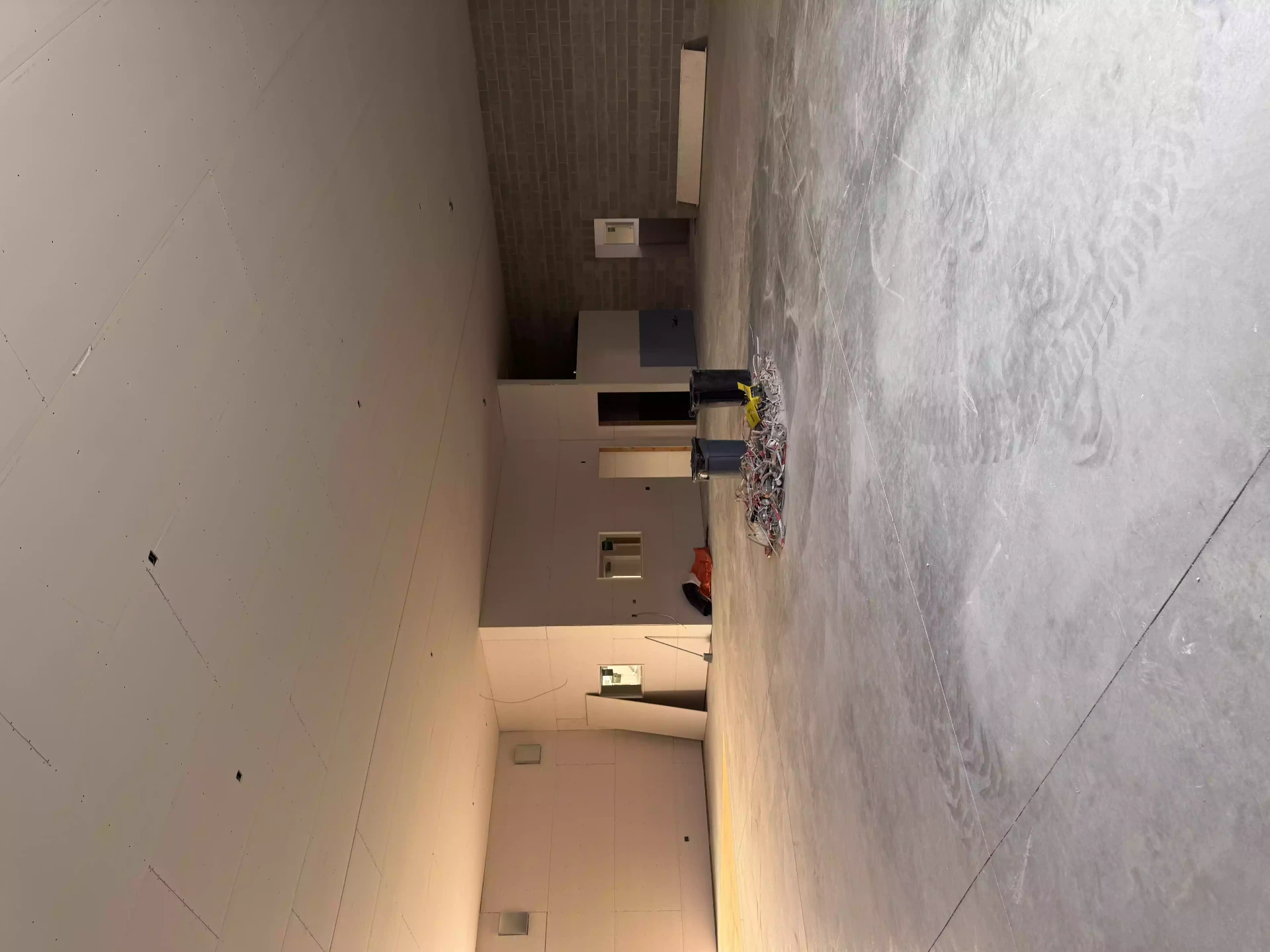 After drywall installation